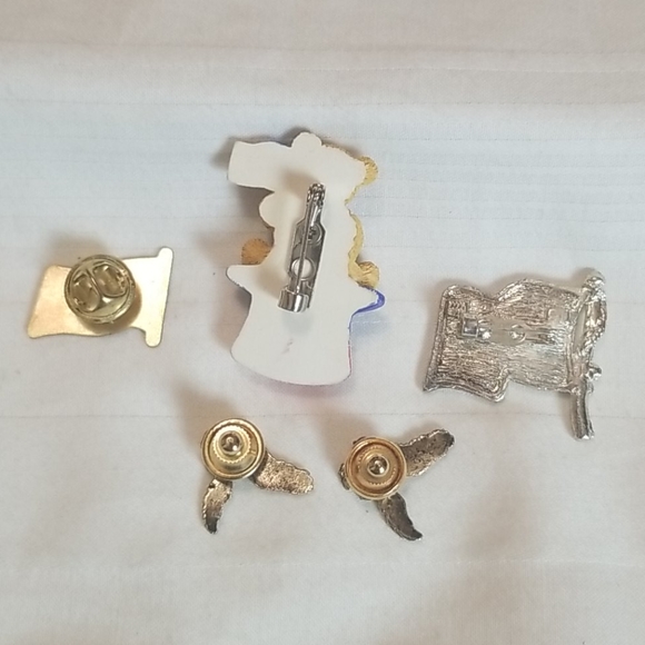 Vintage USA Eagle Flag America Pin Lot - Picture 5 of 5